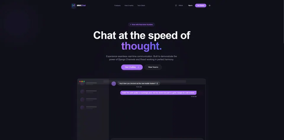 MNKChat — Real-Time Messaging & Audio Huddles - Image 1